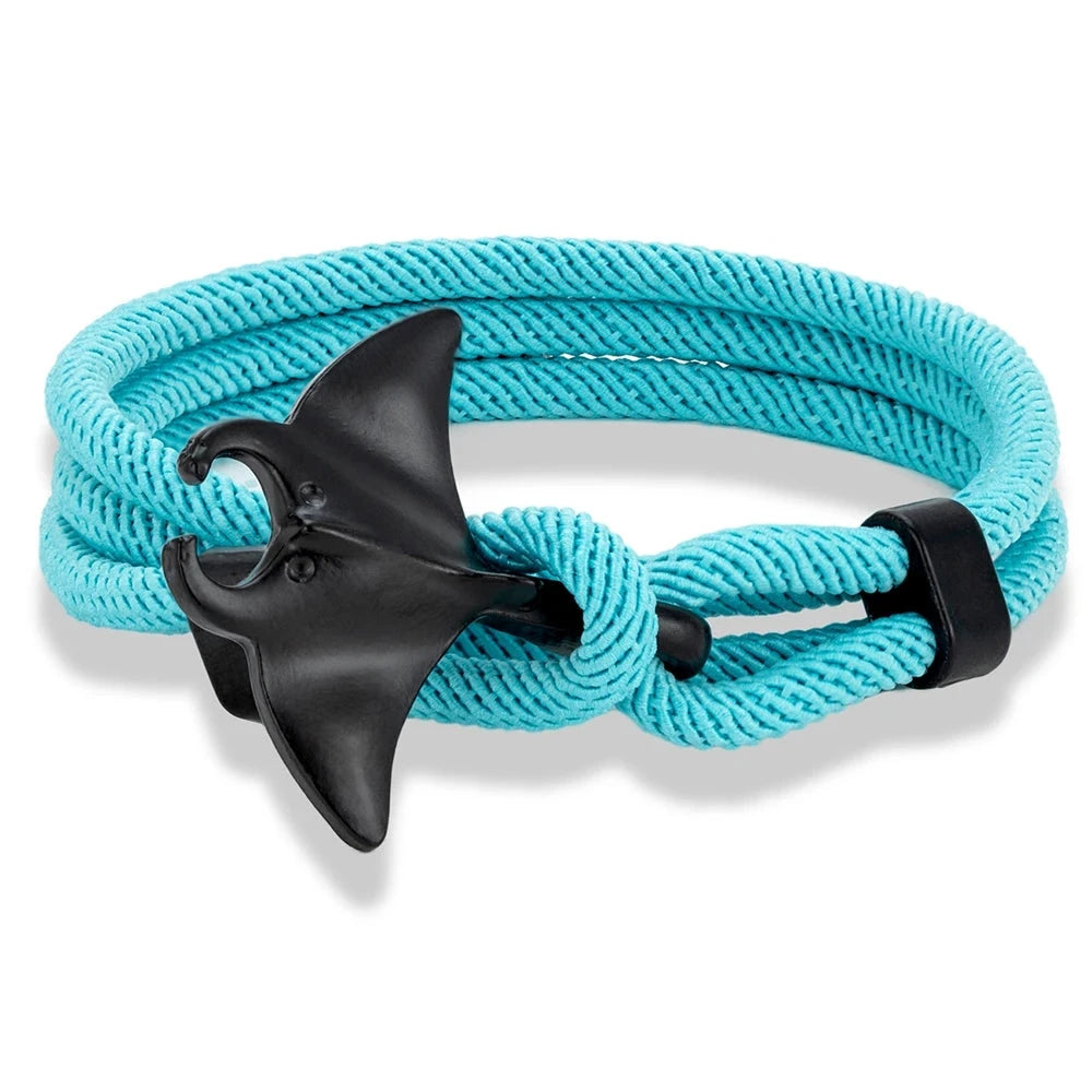 Manta Ray Rope Bracelet Ocean-Inspired Multilayer Design deideas
