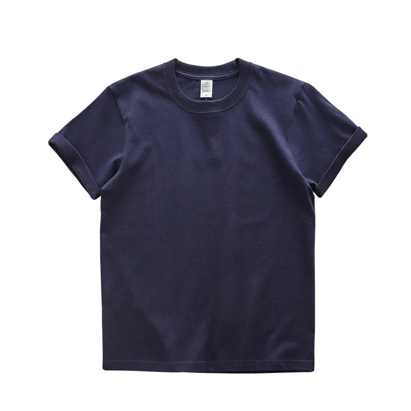 Solid Color Cotton Short Sleeve T-Shirt Top Casual T-Shirts deideas