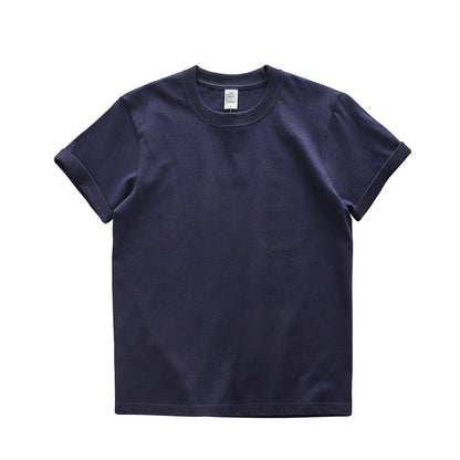 Solid Color Cotton Short Sleeve T-Shirt Top Casual T-Shirts