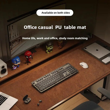 Retro Large Mouse Pad – Waterproof, Non-Slip PU Suede Desk Mat for Computer & Gaming