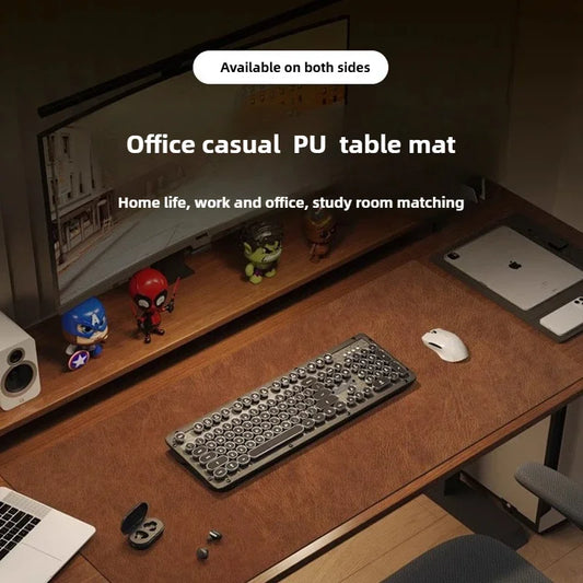 Retro Large Mouse Pad – Waterproof, Non-Slip PU Suede Desk Mat for Computer & Gaming