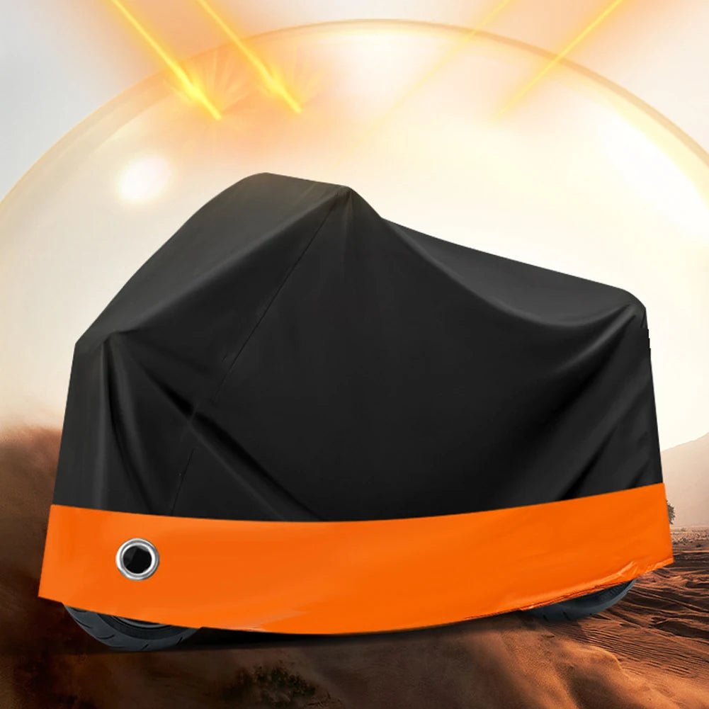 Waterproof Motorcycle Cover - 190T Silver Coated, UV & Rain Protection, Sizes M-XXXXL