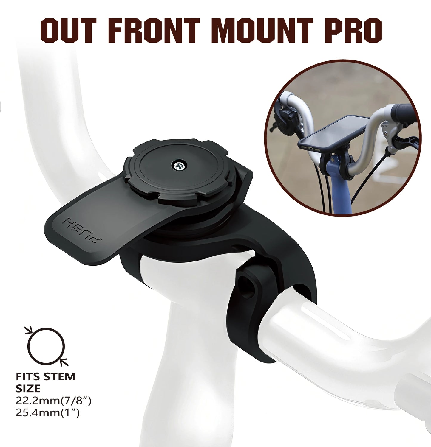 Motorcycle Phone Holder Anti-Shock Dampener Universal Handlebar Mount for iPhone & Android