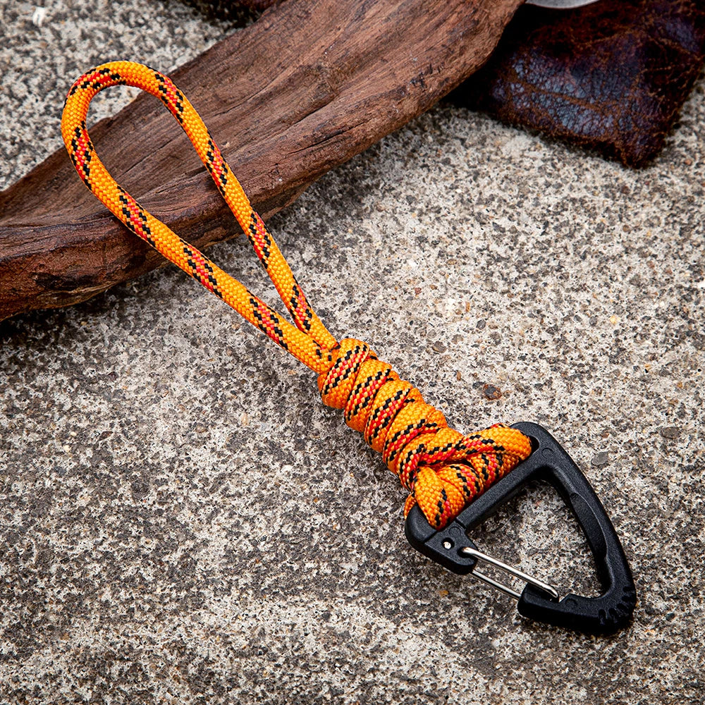 Heavy-duty paracord keychain, wrist accessory and safety backpack