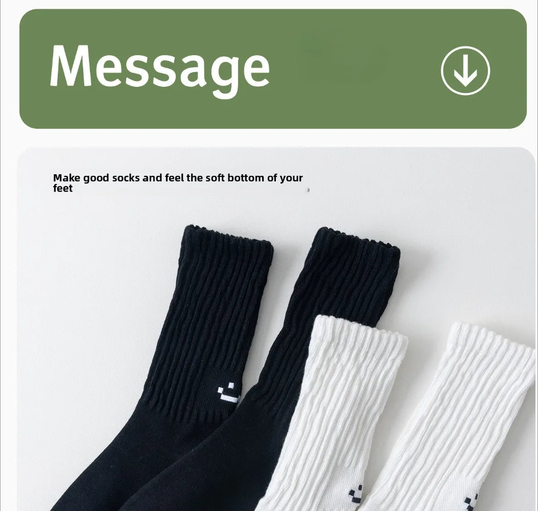 Calcetines de Algodón – Mezcla Suave, Caña Media, Talla 35-44, 5 Colores, Unisex