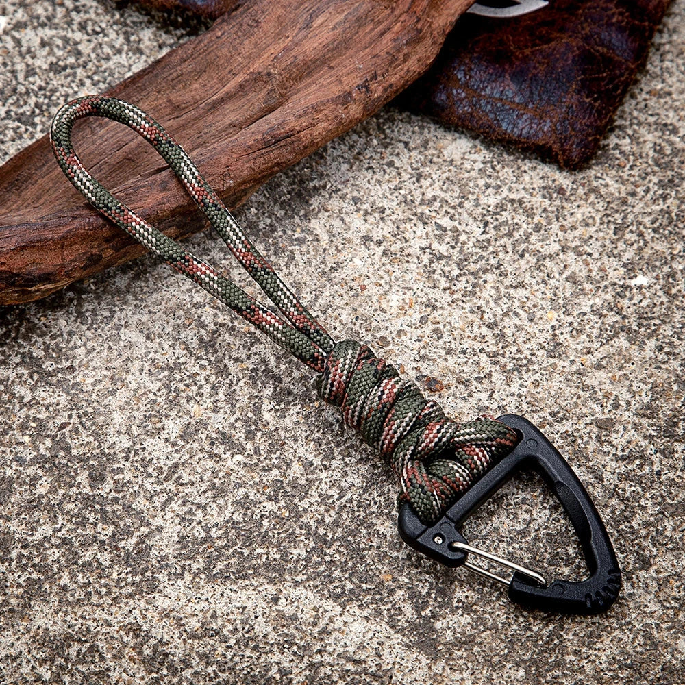 Heavy duty paracord keychain, wrist accessory and safety backpack deideas