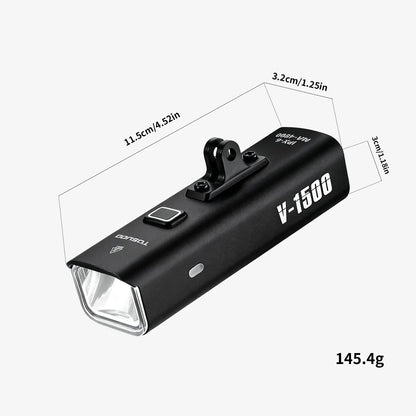 Luz de bicicleta recargable - Hasta 1500 lúmenes, IPX6, 4800mAh, USB, 6 modelos