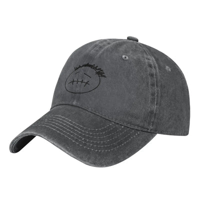 Distressed Washed Snapback Cap Cotton, One Size