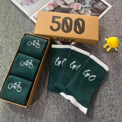 Cyclist Cotton Socks 3-Pack Gift Box – Zero Emission, Pure Style