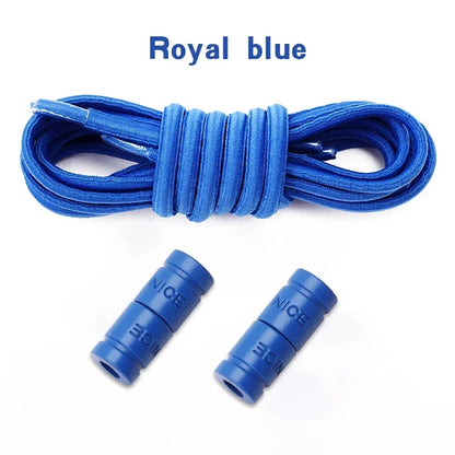 No-Tie Elastic Shoelaces with Color Buckle