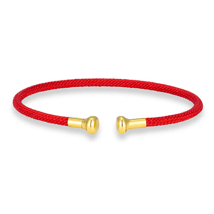 Brazalete de cobre chapado en oro - Abierto, 58-60 mm