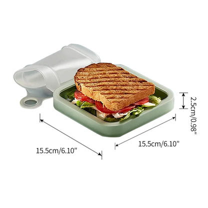 Portable Silicone Lunch Box  Sandwich & Snack Container