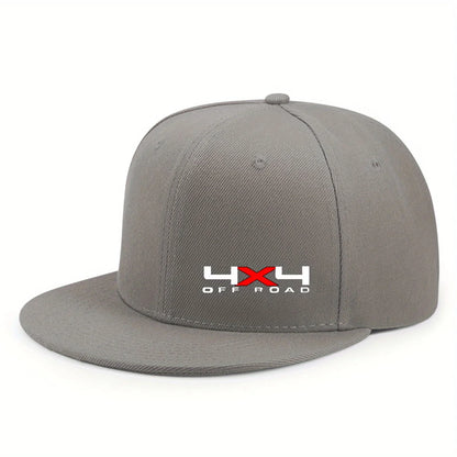 Solid Color Snapback Hat - Adjustable Flat Brim Hip-Hop Trucker Cap Unisex