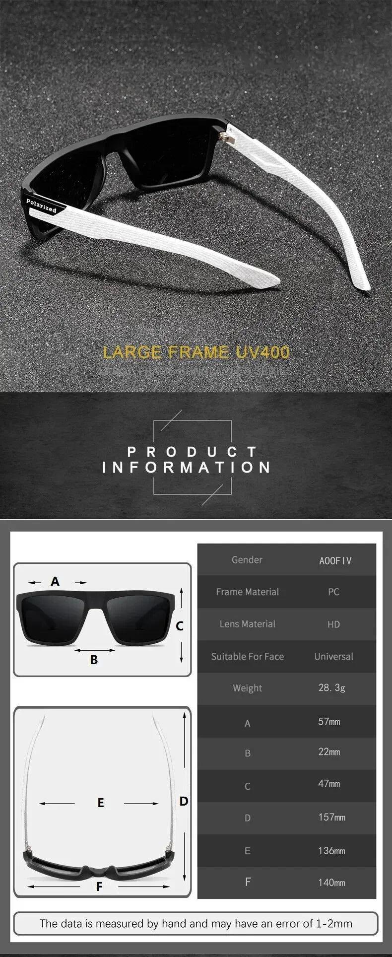 Polarized Sunglasses UV400 - Sport Wraparound, Anti-Glare, Unisex, 7 Colors