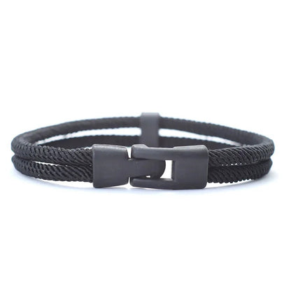 Dual Weave Bracelet Represents the double layer intertwined with style and resistance