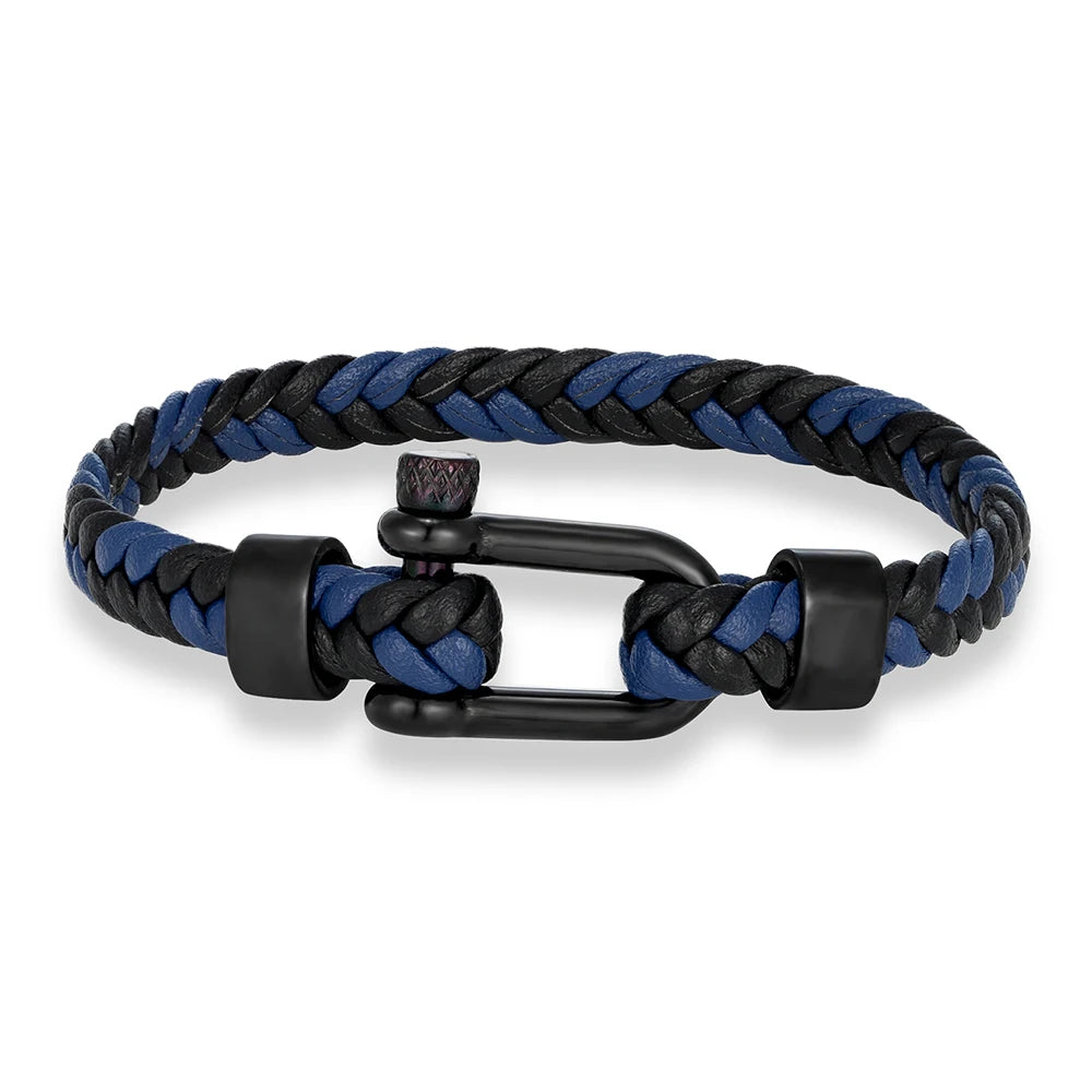 Minimalist Leather Bracelet - Magnetic Clasp, Stainless Steel