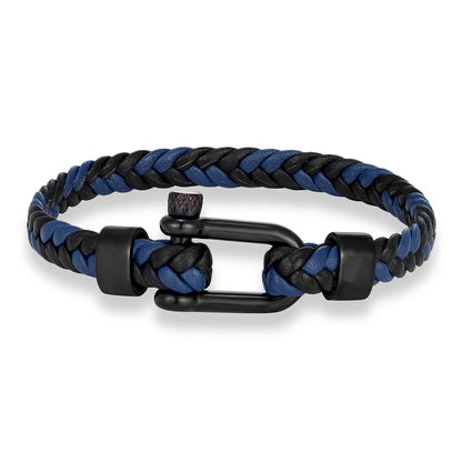 Minimalist Leather Bracelet - Magnetic Clasp, Stainless Steel