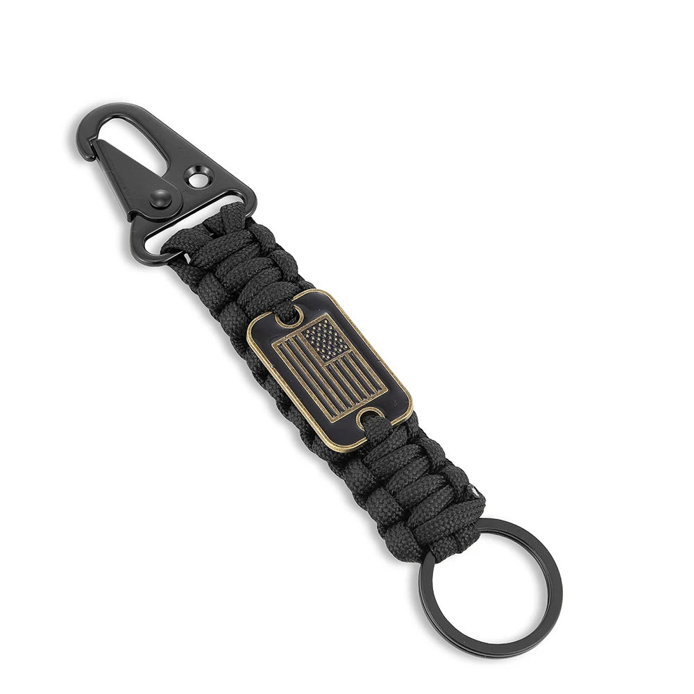 Freedom Clip USA Flag Paracord Keychain