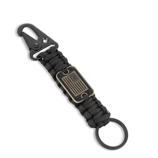Freedom Clip USA Flag Paracord Keychain
