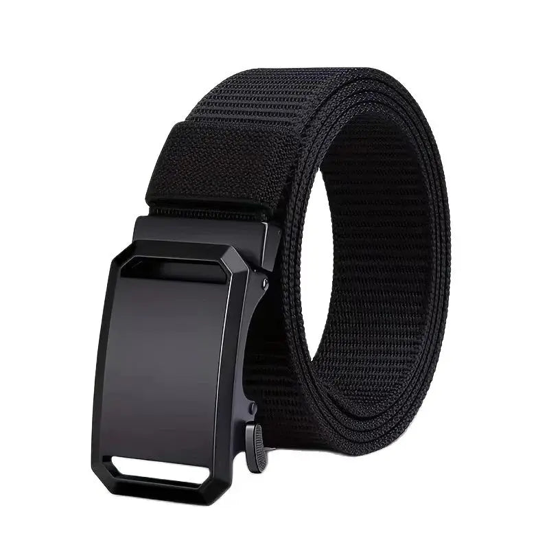 Cinturón Táctico de Lona - Hebilla Automática, 3.8cm, 125cm, 6 Colores, Unisex