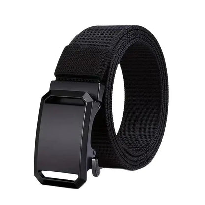Cinturón Táctico de Lona - Hebilla Automática, 3.8cm, 125cm, 6 Colores, Unisex