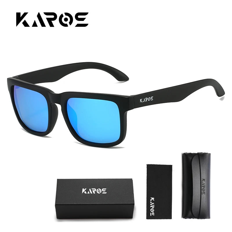 Gafas de sol cuadradas polarizadas - UV400, montura de PC, lente de espejo, 6 colores, unisex