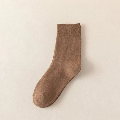 Classic Winter Cotton Mid-Calf Socks Premium Warmth & Comfort