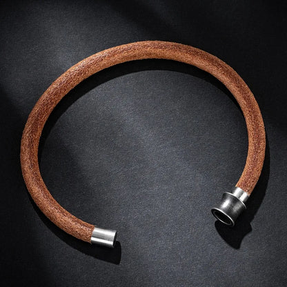 Refined Drive Minimalist Leather Bracelet for Him