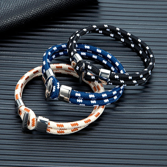 Nautical Rope Bracelet – Stainless Steel Magnetic Clasp | Men & Women