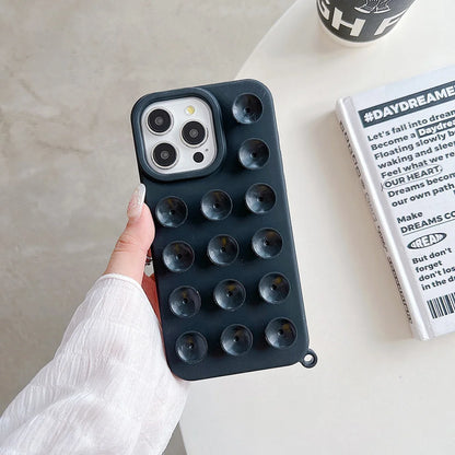 Silicone iPhone Case with Lanyard - Shockproof, Anti-Slip, 6 Colors, iPhone 11-17 Pro Max