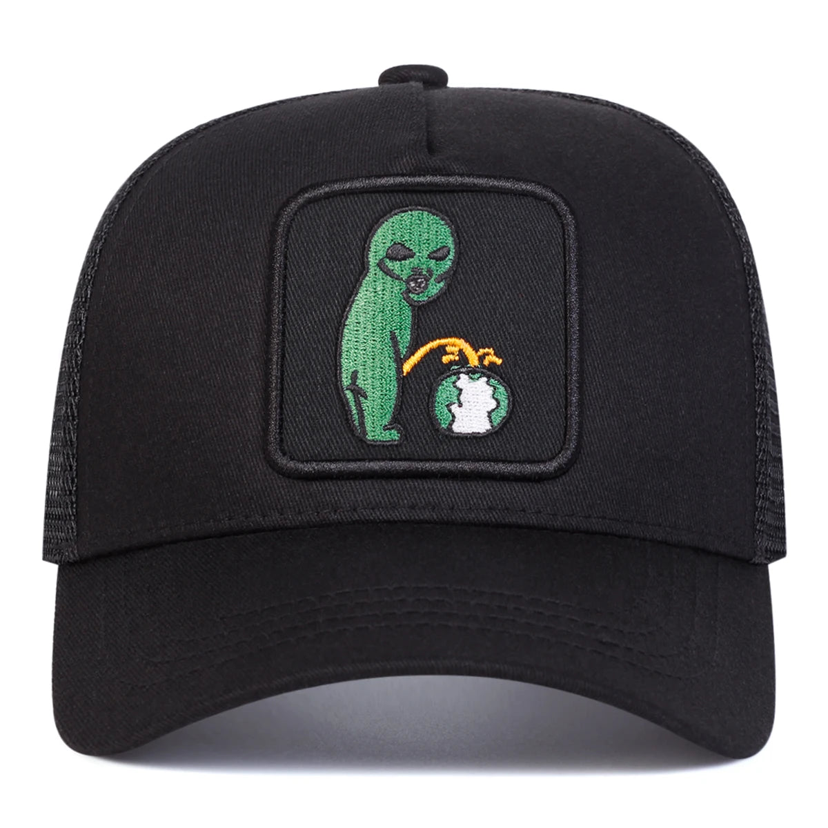 Alien Embroidery Baseball Cap - Mesh Trucker Hat Unisex