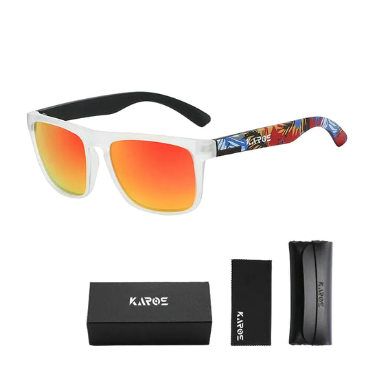 Wraparound Polarized Sport Sunglasses - UV400, TAC Lens, 63mm, Case Included, 10 Colors