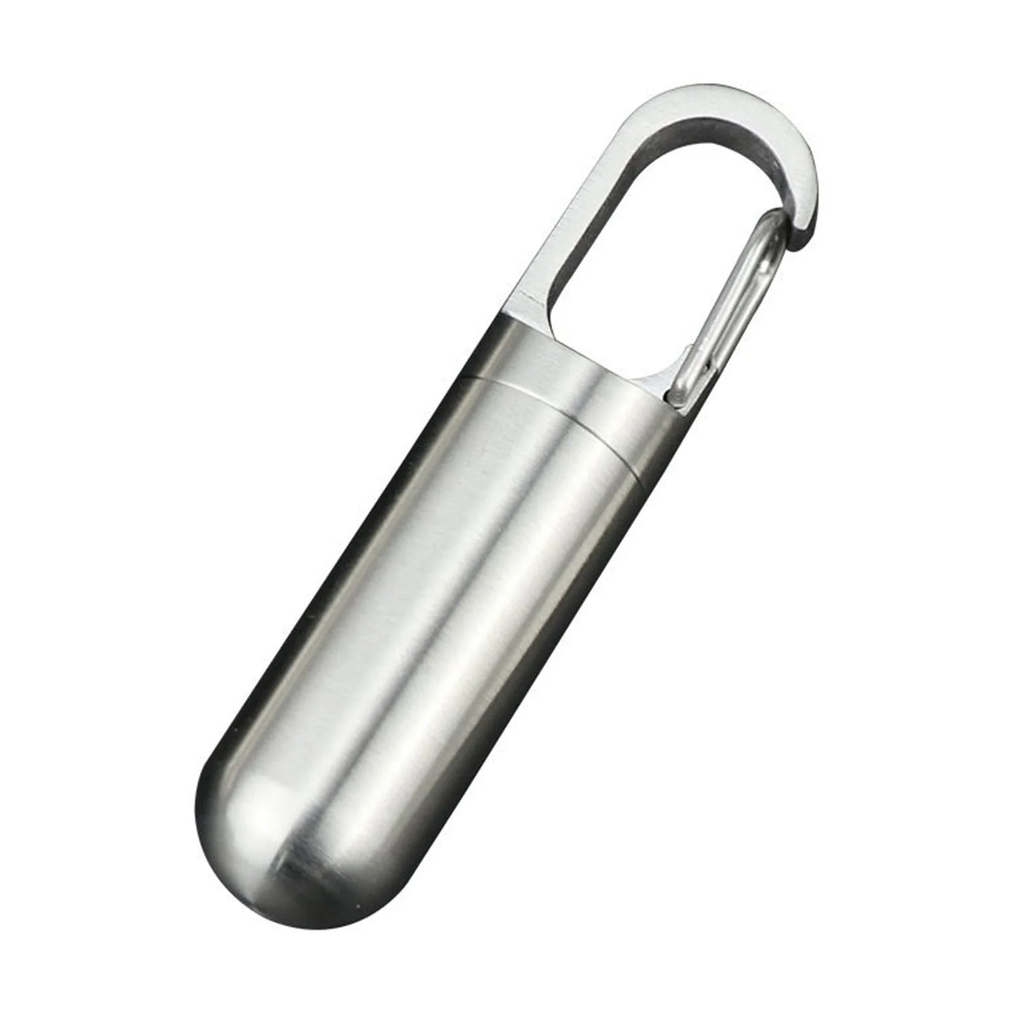 Waterproof Stainless Steel Pill Keychain Container - Portable Medicine Holder, 3 Sizes