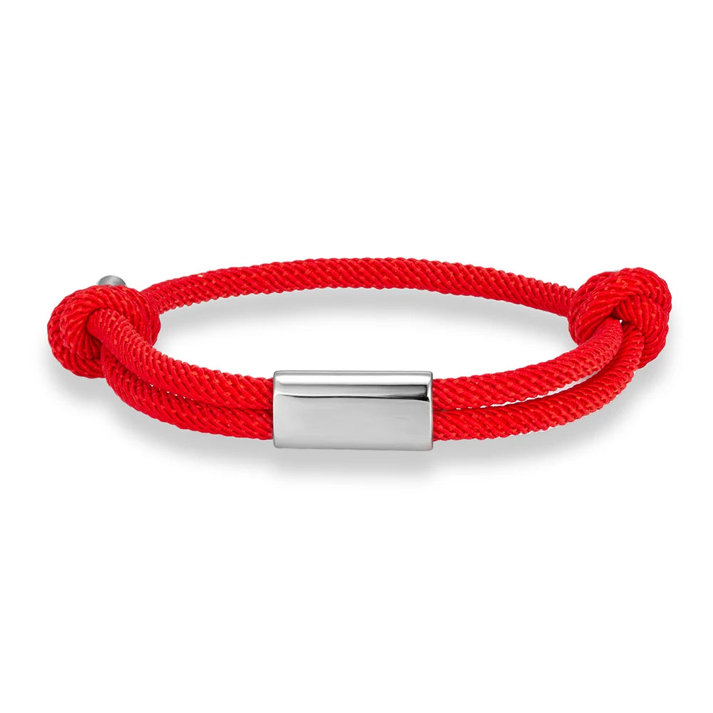 Pulsera de cuerda personalizada – Grabado de nombre personalizado | Náutica Boho Unisex