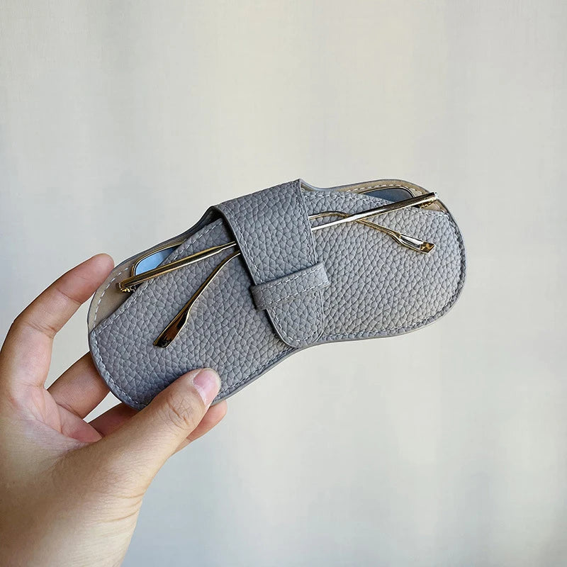 LuxeGuard Elegant and Sophisticated Leather Glasses Case