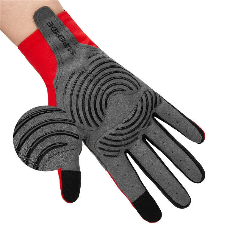 Full Finger Cycling Gloves - Padded, Breathable, Touchscreen, 6 Colors, S-XL