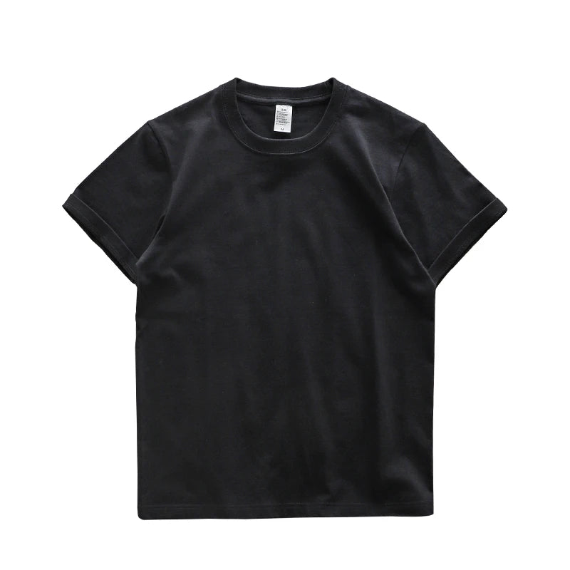 Solid Color Cotton Short Sleeve T-Shirt Top Casual T-Shirts