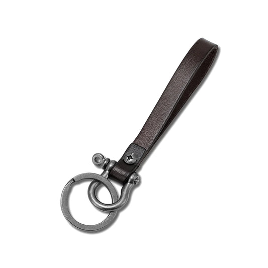RideHook Nautical Shackle Leather Keyring