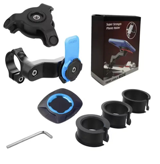 Shockproof Bike & Motorcycle Phone Mount Rotating Handlebar Holder