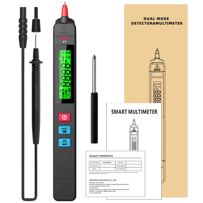 Digital multimeter, voltage detector, tester, contactless smart electric pen, NCV, live cable continuity test, Hz ohms, DC, AC meter