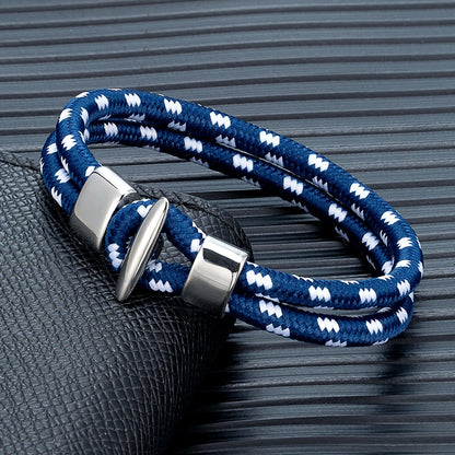 Nautical Rope Bracelet – Stainless Steel Magnetic Clasp | Men & Women