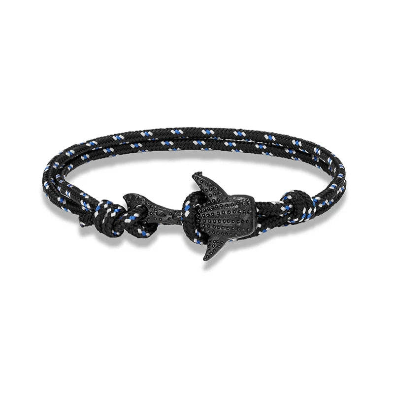 Ocean Lover Bracelet Black Whale Multilayer Rope deideas