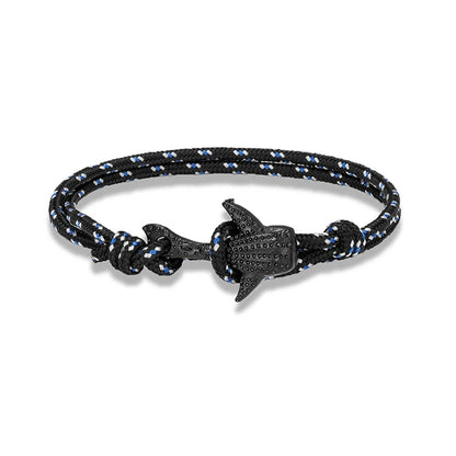 Ocean Lover Bracelet Black Whale Multilayer Rope deideas