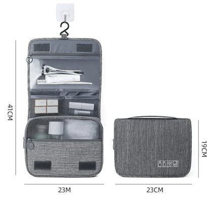 Waterproof Hanging Toiletry Bag - Oxford Fabric, 19x10x24cm, 3 Colors