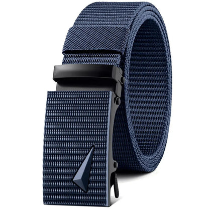 Men's Belt Automatic Metal and Nylon Buckle Casual Sports Outdoor Work Belt