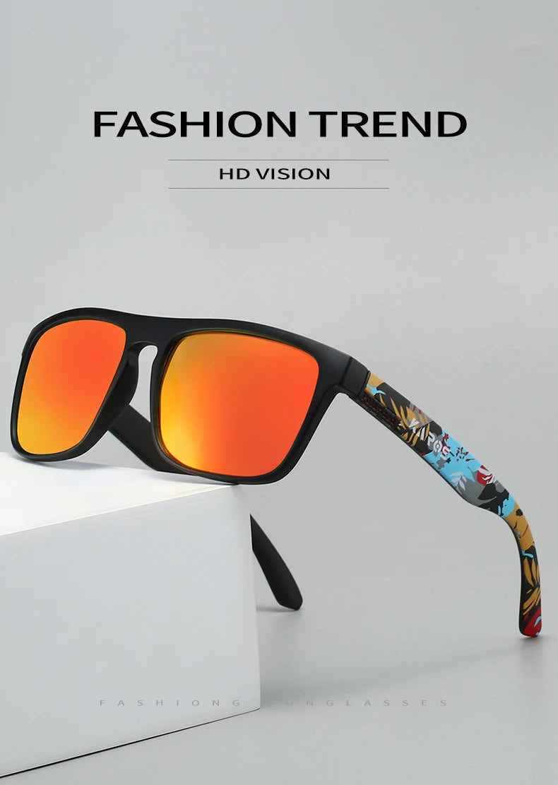 Wraparound Polarized Sport Sunglasses - UV400, TAC Lens, 63mm, Case Included, 10 Colors
