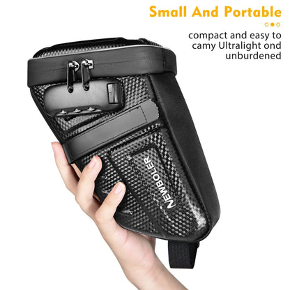 Bike Saddle Bag with Password Lock  Waterproof & Reflective Tool Pouch