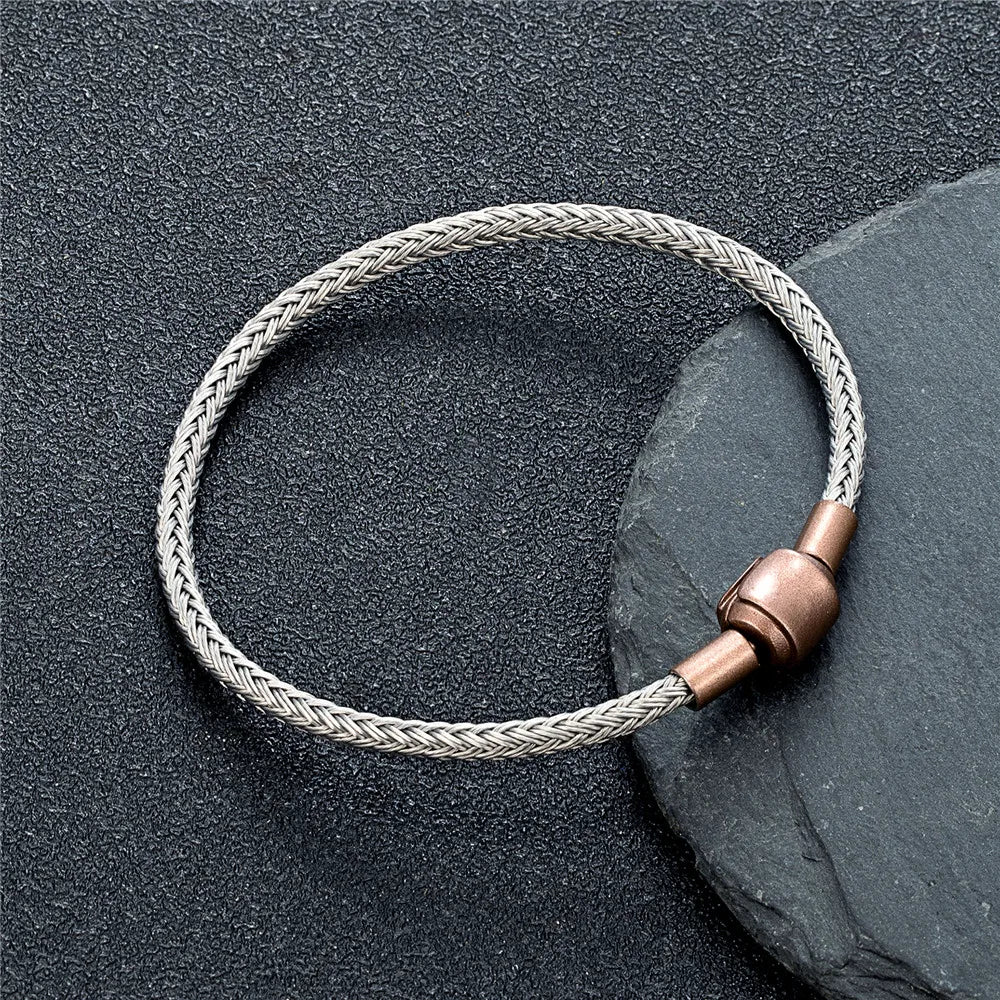 Precision Steel Cable Bracelet - Engineered Minimalist Wearable for Tech Enthusiasts