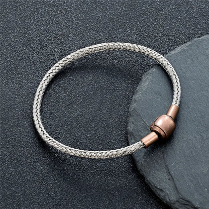 Precision Steel Cable Bracelet - Engineered Minimalist Wearable for Tech Enthusiasts