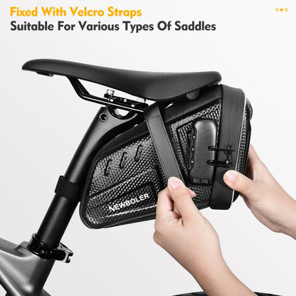 Bike Saddle Bag with Password Lock  Waterproof & Reflective Tool Pouch